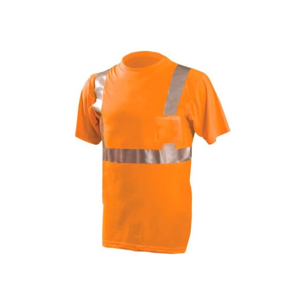 Occunomix OccuNomix Standard Wicking T-Shirt W/ Pocket, Class 2, ANSI, Hi-Vis Orange, 3XL, LUX-SSETP2-O3X LUX-SSETP2-O3X - main